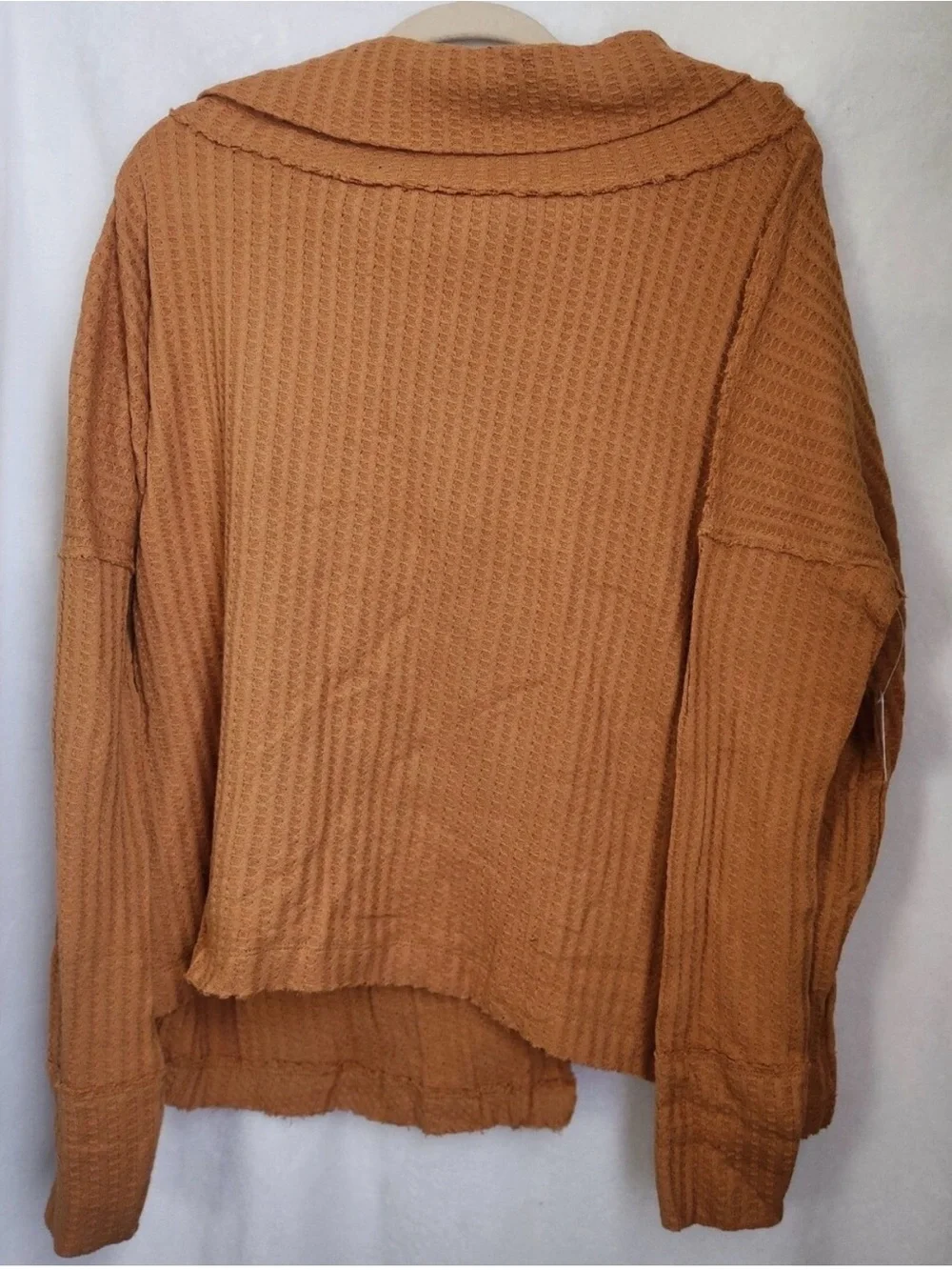 NWT Free People Juicy Long Sleeve Thermal Date Night Mustard Yellow Top Sz Small